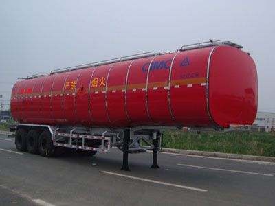 Lingyu  CLY9408GRYE Flammable liquid tank transport semi-trailer