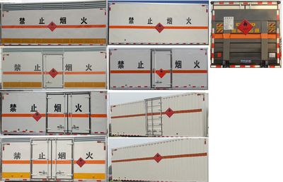 Jiangte brand automobiles JDF5040XRYE5 Flammable liquid box transport vehicle