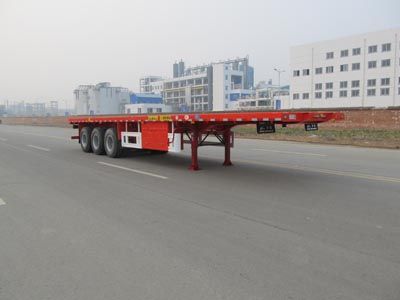 Huajun  ZCZ9401TPBHJC Flat semi-trailer