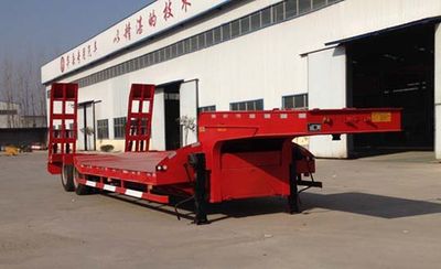 Huayue Xing brand automobiles FNZ9352TDP Low flatbed semi-trailer