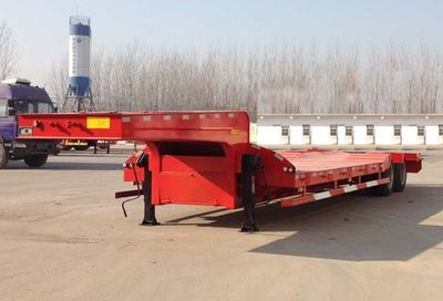 Huayue Xing brand automobiles FNZ9352TDP Low flatbed semi-trailer