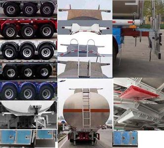 Mastercard SDW9404GRY Aluminum alloy flammable liquid tank transport semi-trailer