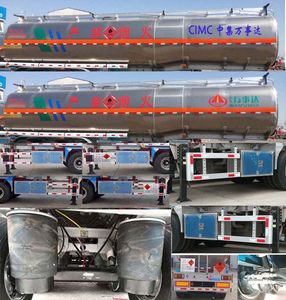 Mastercard SDW9404GRY Aluminum alloy flammable liquid tank transport semi-trailer