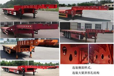 Yazhong Vehicle License Plate Automobile WPZ9404TDP Low flatbed semi-trailer