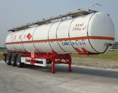 CIMC ZJV9409GRYSZ Flammable liquid tank transport semi-trailer