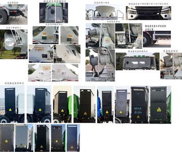 Remote license plate car HN5310GJBN22C5BEVY Electric exchange type pure electric concrete mixing and transportation vehicle