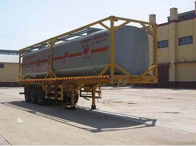 Qilin  QLG9403GHYK Frame tank type chemical liquid transportation semi-trailer