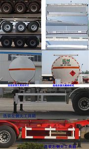 Shengrun  SKW9404GRYB Aluminum alloy flammable liquid tank transport semi-trailer