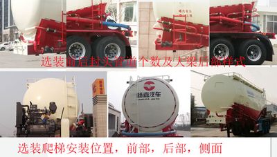 Yangjia  LHL9401GFLA Medium density powder material transportation semi-trailer