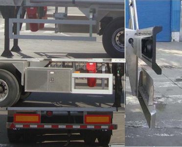 Lingyu  CLY9401GRYN Aluminum alloy flammable liquid tank transport semi-trailer