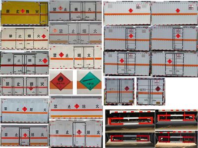 Xiangxinding brand automobiles XDV5042XRQBJ6 Flammable gas box transport vehicle