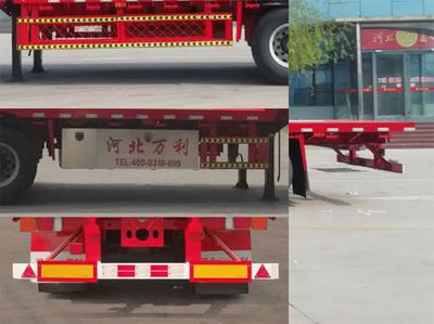 Fuyan Automobile HWL9400TPBEA Flat transport semi-trailer