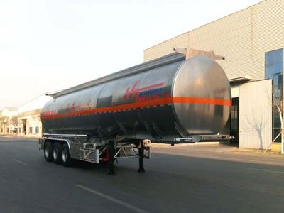 Jining Hongtai brand automobiles NHT9400GRY Aluminum alloy flammable liquid tank transport semi-trailer