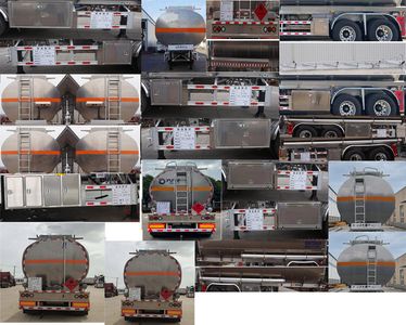 Yunli  LG9356GYY Aluminum alloy oil transport semi-trailer