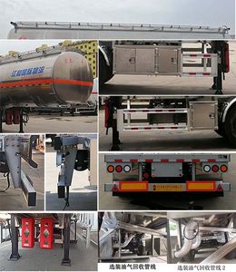 Zhengkang Hongtai brand automobiles HHT9405GYYB Aluminum alloy oil transport semi-trailer