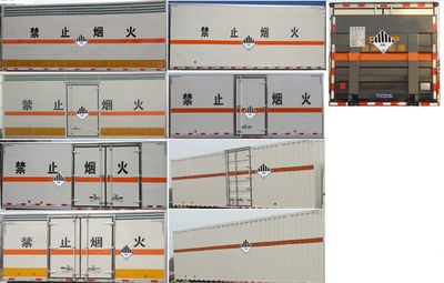 Jiangte brand automobiles JDF5060XZWJ5 Miscellaneous dangerous goods box transport vehicle