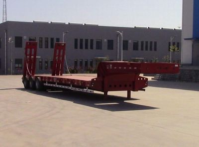 Yijun brand automobile YJP9380TDP Low flatbed semi-trailer