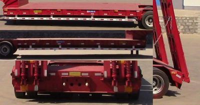 Yijun brand automobile YJP9380TDP Low flatbed semi-trailer