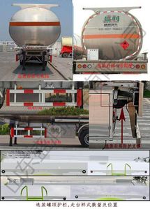 Shengrun  SKW9405GYYL Aluminum alloy oil transport semi-trailer