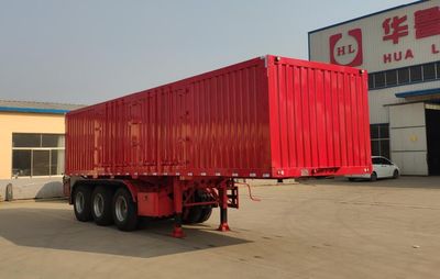 Hualu Yexing brand automobiles HYX9405XXY Box transport semi-trailer