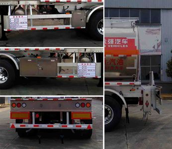 Yongqiang  YQ9407GYYCT2A Aluminum alloy oil transport semi-trailer