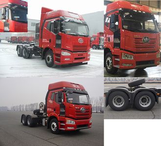 Jiefang Automobile CA4250P66T1A1E24M5 Flat head natural gas semi-trailer tractor