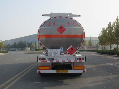 Zhengkang Hongtai brand automobiles HHT9409GRYD Aluminum alloy flammable liquid tank transport semi-trailer