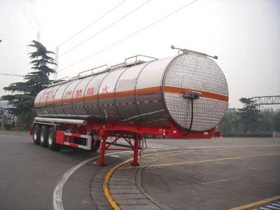 Tonghua  THT9403GRYC Aluminum alloy flammable liquid tank transport semi-trailer