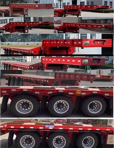 Keyu brand automobiles XQF9401TDP Low flatbed semi-trailer