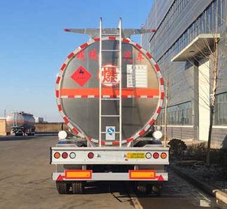 Hehai Mingzhu  MZC9400GRY Aluminum alloy flammable liquid tank transport semi-trailer