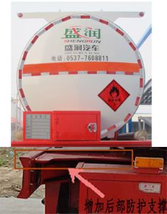 Shengrun  SKW9401GRYT Flammable liquid tank transport semi-trailer