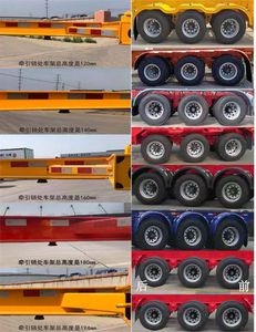 Tongguang Kyushu  MJZ9400TWY Transport semi-trailer of dangerous goods tank frame