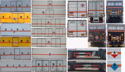 Jiangte brand automobiles JDF5180XRGE6 Flammable solid box transport vehicle