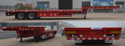 Tianjun Dejin brand automobiles TJV9330TDPL Low flatbed semi-trailer