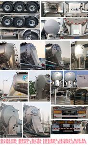 Mastercard SDW9405GFLB Aluminum alloy medium density powder material transportation semi-trailer