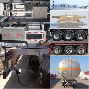 Zhengkang Hongtai brand automobiles HHT9401GYYA Aluminum alloy oil transport semi-trailer