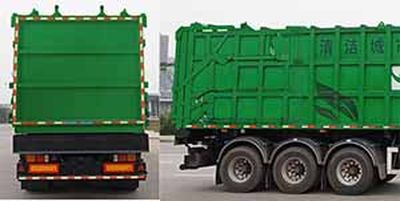 Shanhua  JHA9400ZYS Compressed garbage semi-trailer