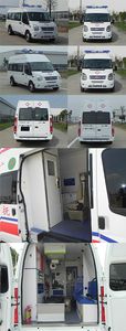 Jiangling Quanshun brand automobiles JX5049XJHML2 ambulance