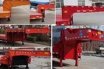 Guangke brand automobiles YGK9406TDP Low flatbed semi-trailer