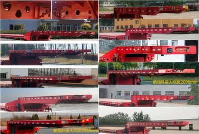 Mingwei brand automobiles FMW9401TDP Low flatbed semi-trailer