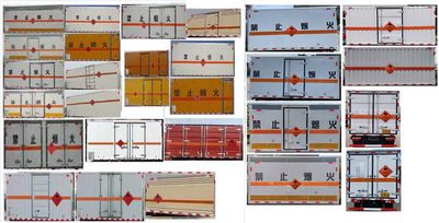 Huatong brand automobiles HCQ5043XRYSH6 Flammable liquid box transport vehicle