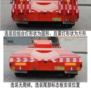 Liangsheng  SHS9380TDPZX Low flatbed semi-trailer