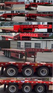 Hongsheng Yejun brand automobiles HSY9403TDP Low flatbed semi-trailer