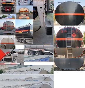 Changhua  HCH9406GRYA Aluminum alloy flammable liquid tank transport semi-trailer