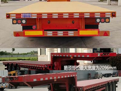 Huaxin United Automobile HXL9400TDP Low flatbed semi-trailer