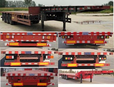 Rongde  RDP9400TDP Low flatbed semi-trailer