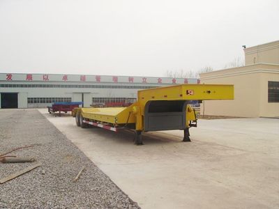 Aotong  LAT9321TDP Low flatbed semi-trailer