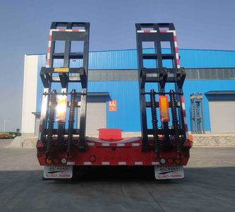 Zhongqi Aerospace Brand Automobile HTM9380TDP Low flatbed semi-trailer