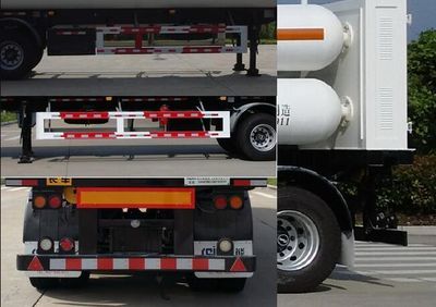 Lanneng  ZLN9400GGY Hydraulic sub station high-pressure gas long pipe semi-trailer