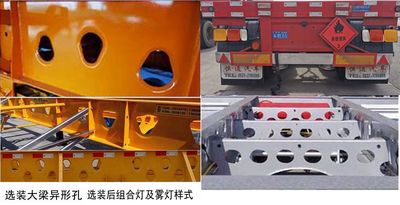 Hengtong Liangshan brand automobiles CBZ9405TWYE Transport semi-trailer of dangerous goods tank frame